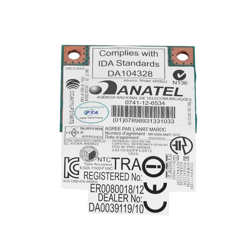 Card Network AR5B22, Dual Band Wirless Mini PCI-E 802.11N WLAN Card, 300M Card 4.0 Combo 2.4 & 5Ghz