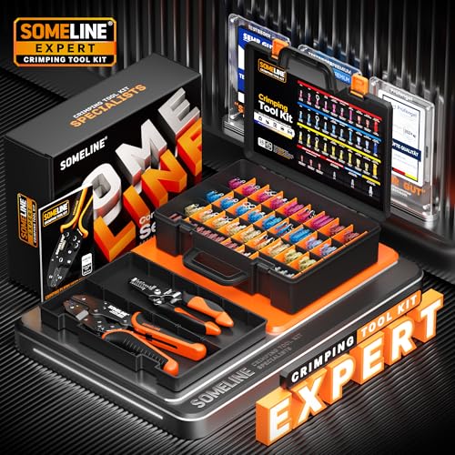 SOMELINE Crimping Tool Kit, 22-10 AWG, 36 Types Heat Shrink Wire Connectors 36 Types + 2 Tools