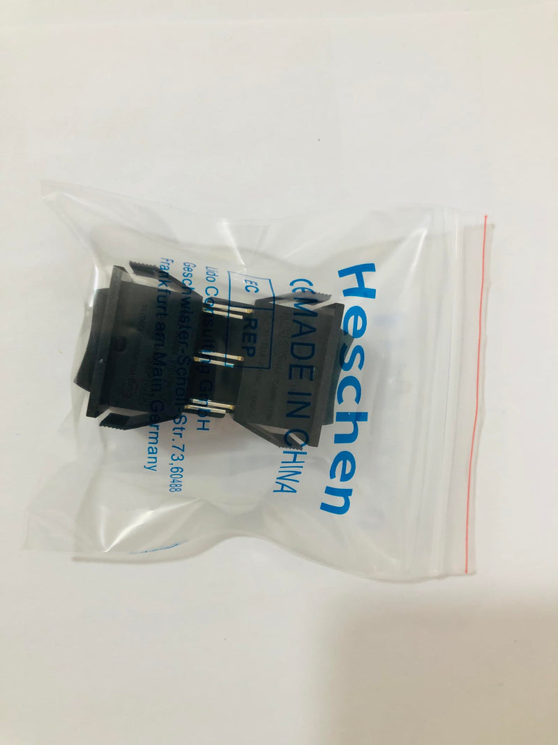 Heschen Toggle Switch On-Off-On DPDT 6 End Points 16A 250VAC Black Pack of 2