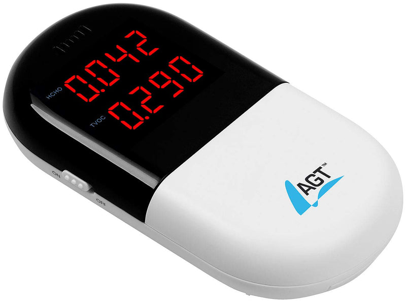 AGT pollutant measuring device: indoor air measuring device for HCHO & volatile organic compounds (TVOC) (pollutant measuring device, indoor air, formaldehyde measuring device, measuring pollutants)