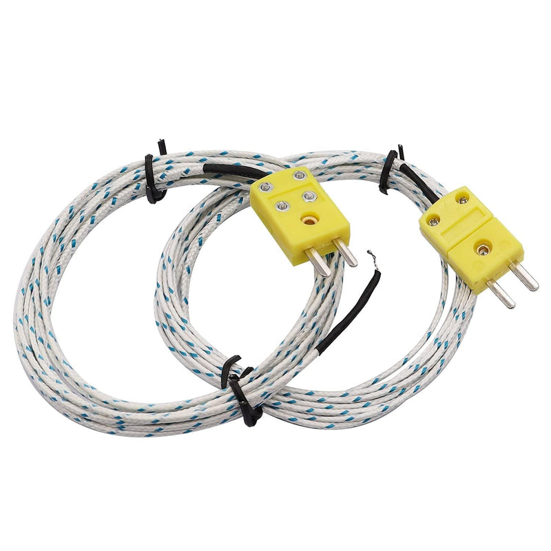 Taiss/5pcs K-Type Thermocouple Temperature Sensor, Measuring Range -50~350°C; Cable length: 3 meters