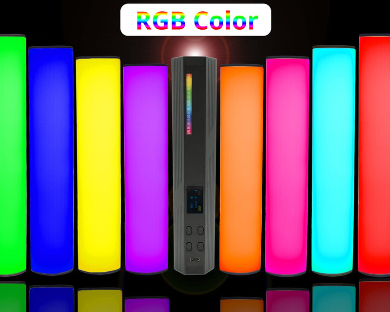 2PACK W200 Handheld RGB Light Wand Video LED Lighting Handheld Light Photography Light Vlog w Magnetic CRI95+ 2500K-9000K Built-in Battery 3000mAh Compatible with Vlogging YouTube Living 2PACK