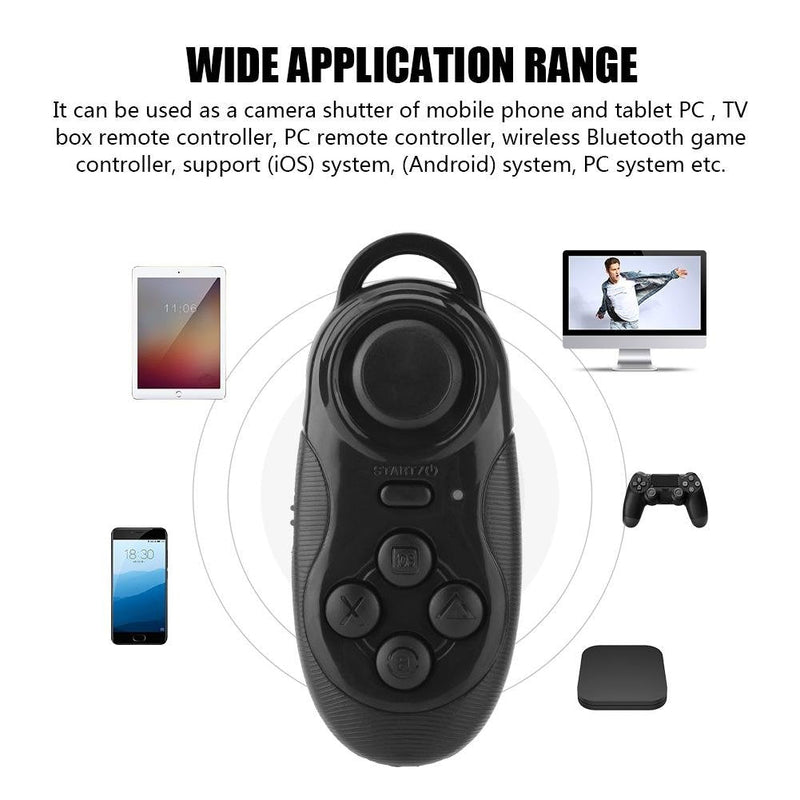 FOSA Mini Wireless Bluetooth Game Controller Joystick, Portable Remote Gamepad Selfie Timer Camera Shutter Wireless Bluetooth Mouse for Mobile Phones, Tablets, Computers, TV