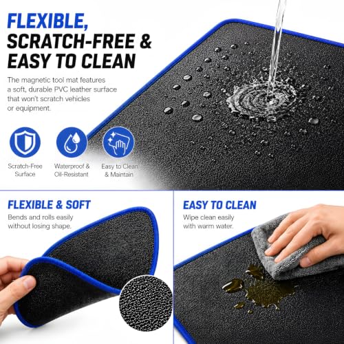 6-Pc Magnetic Tool Mat Set & Magnetic Tool Pad, Pickup Tools