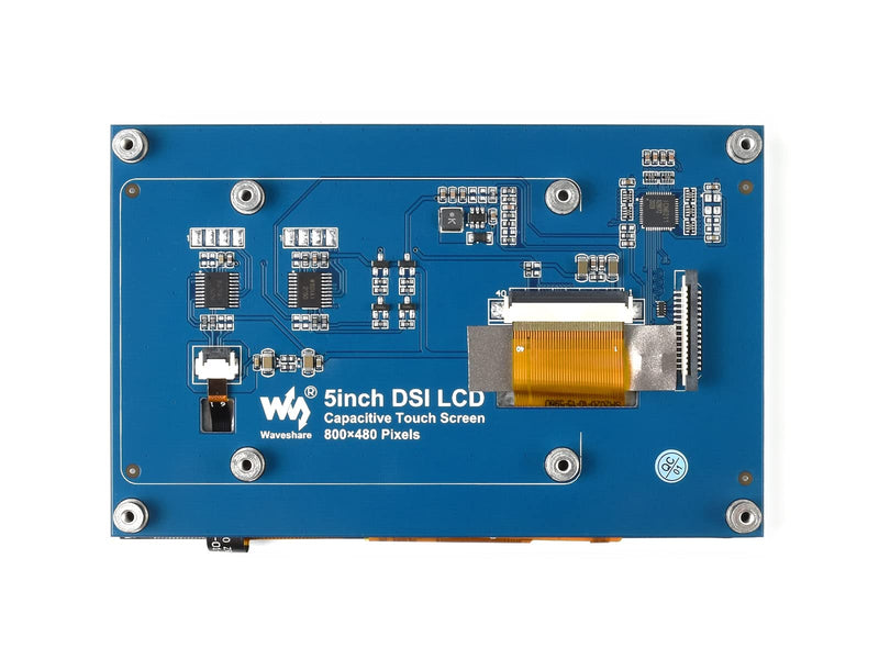 Waveshare 4.3 inch LCD Capacitive Touch Display for Raspberry Pi 5/4B/3B+/3A+/3B/2B/B+/A+ 800 × 480 IPS Wide Angle MIPI DSI Interface Screen 4.3 Inch Mini Screen 4.3inch DSI LCD