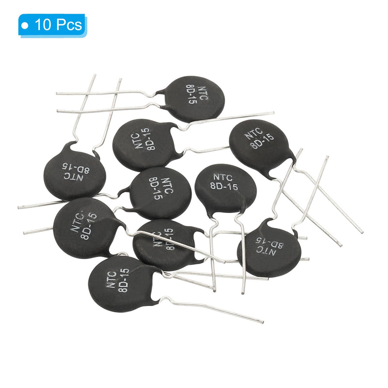 PATIKIL NTC Thermistors Resistors 10 Pieces 8 Ohm NTC8D-15 Highly Sensitive Current Limiter Temperature Sensor for Measuring Temperature Black | Current Limiter Temperature Sensor, Highly Sensitive, For Measuring Temperature