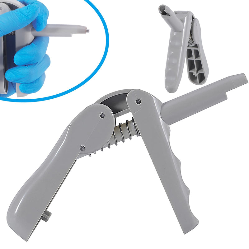 Resin Dental Composite Gun, 1/5 Piece Impression Injection Gun, Composite Material Dosing Injection Gun, Dental Dispenser Applicator, Compatible with Most Single Dose Tips (5) 5