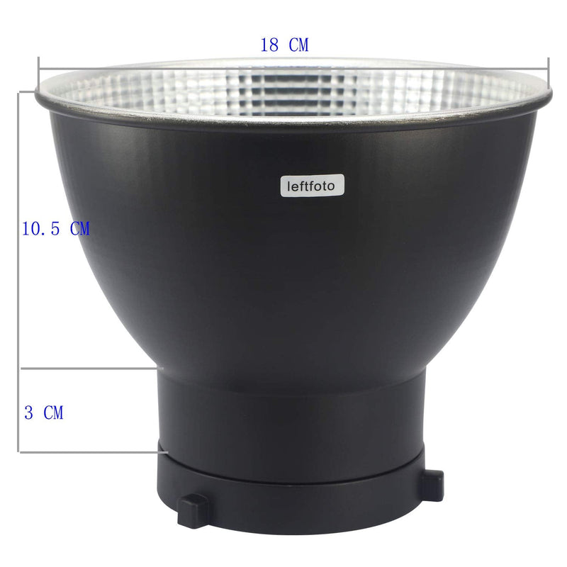 LEFTFOTO 7inch/ 18cm Standard Reflector Diffuser Lamp Shade Dish for Bowens Mount Studio Light Strobe Flash