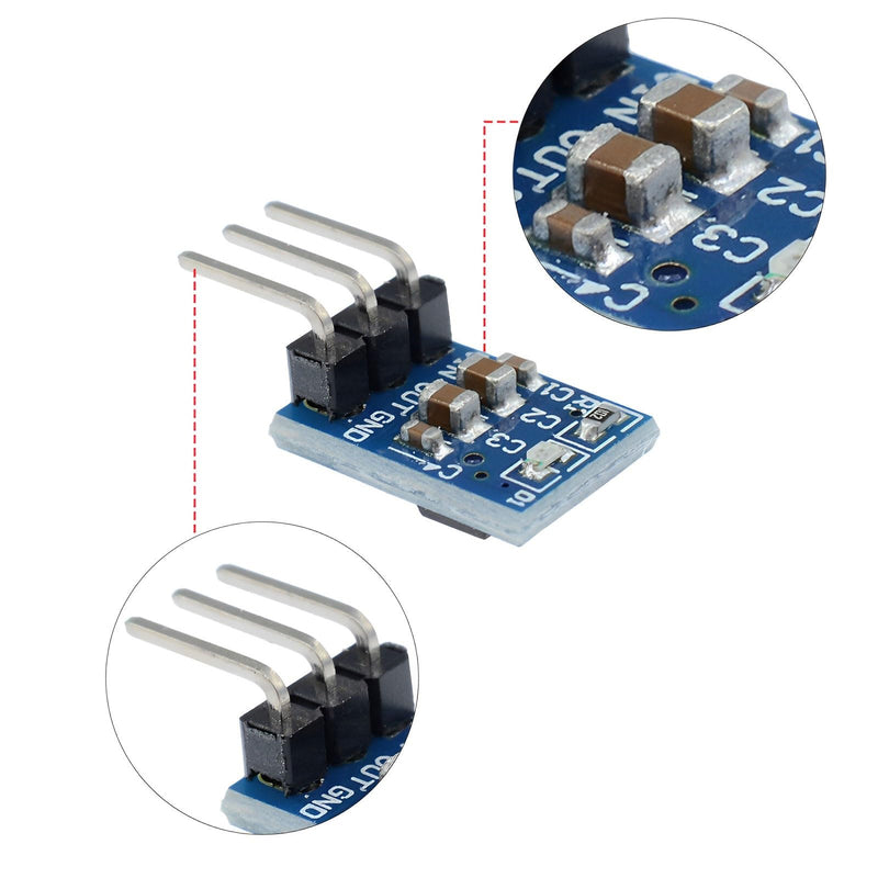 Heemol 10pcs DC Voltage Regulator Step Down Converter 4.75V-12V to 3.3V 800mA Adjusting the Power Supply Regulator of the Power Supply.