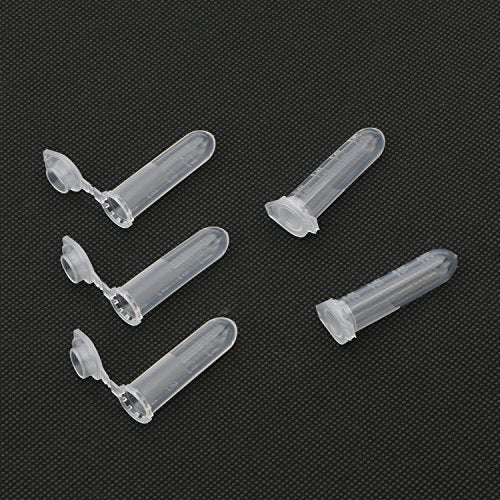 Pxyelec 2ml Plastic Vials Sample Storage Container Fragrance Beads Liquid Pack of 100