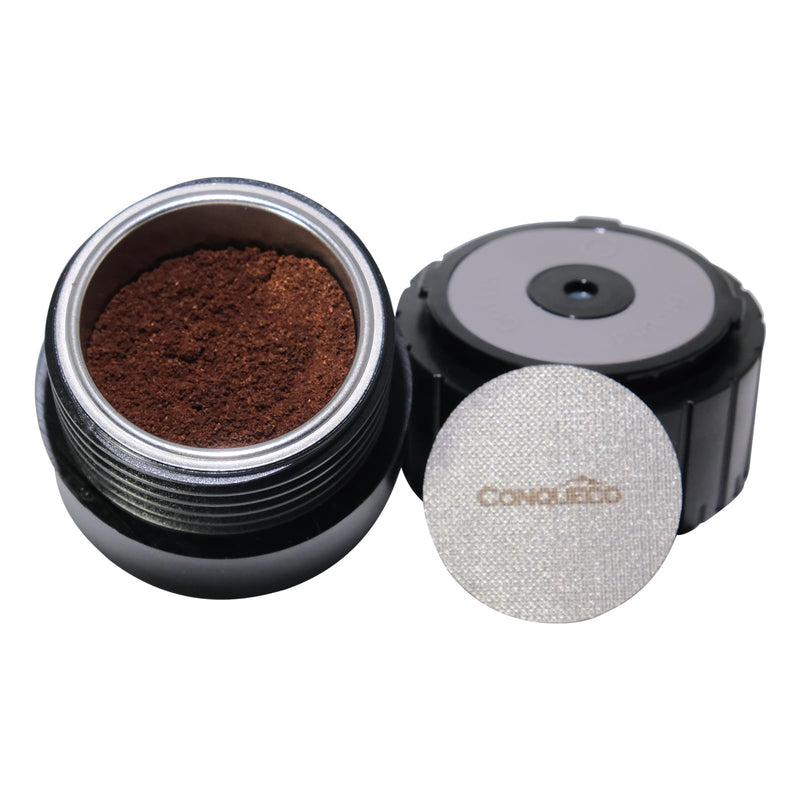 CONQUECO Coffee Powder Chamber - Ground Coffee Chamber for 12v Portable Espresso Machine（Max 12g Coffee Powder）