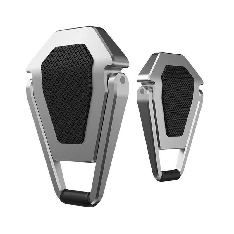 Portable Invisible Laptop Stand - 2PCS Zinc Alloy Mini Stand, Heat Dissipation Pad, Lifter for 12-20 inch Laptops Silver