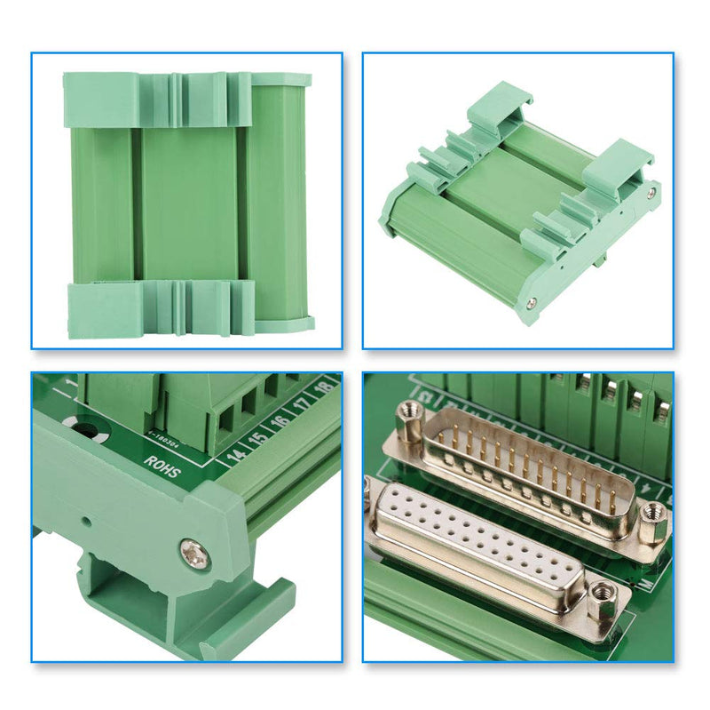 Mumusuki High quality DB25-D-Sub DIN rail mounting interface module with male and female connectors