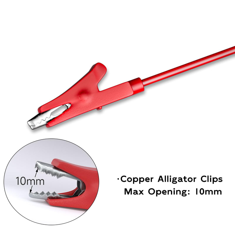 Goupchn Alligator Clips Electrical Test Leads, 10 Colors | 10PCS, Dual Ended Crocodile Clips, Jumper Wires, Circuit Connection, Electrical Testing Ten Colors
