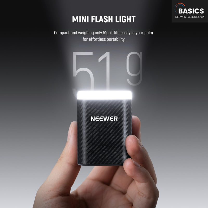 NEEWER BASICS Mini Camera Flash with LED Video Fill Light/LCD Display/800mAh, Compatible with Canon Fujifilm Sony Nikon DSLR Standard Hot Shoe Cameras for Studio Photography Photoshoots Lighting, N12L