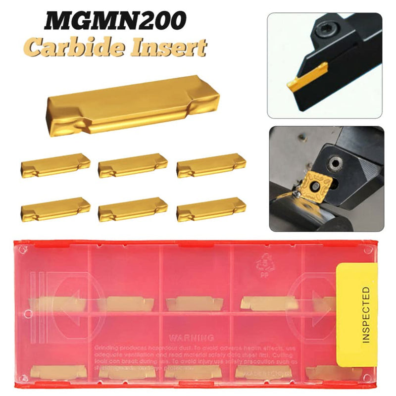 MGMN200-G 2mm Wide Carbide Insert for MGEHR MGIVR Groove Cutter (Pack of 10)