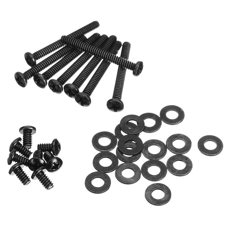 Water Cooling Radiator Fitting Screws Fan Mounting Screw Kit Durable Metal Water Cooling Radiator Screw Kit (Black) Black