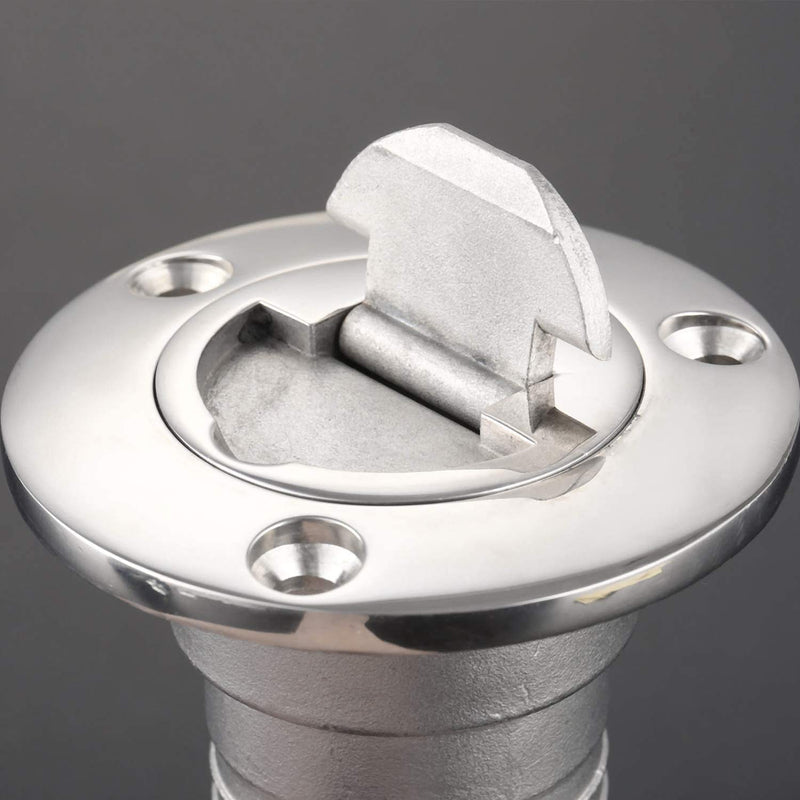 ISURE MARINE 1-1/2"(38mm) Boat Gas/Fuel/Diesel/Water/Waste Deck Fill/Filler with Keyless Cap 1-1/2" Marine Mirror- Polished 316 Stainless Steel Hardware for Boat Yacht Caravan WASTE 1-1/2"