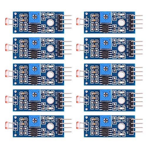 10 Pcs 4 Pin Photo Resistor Sensor Light Detector Module with Digital Output for Arduino Raspberry Pi
