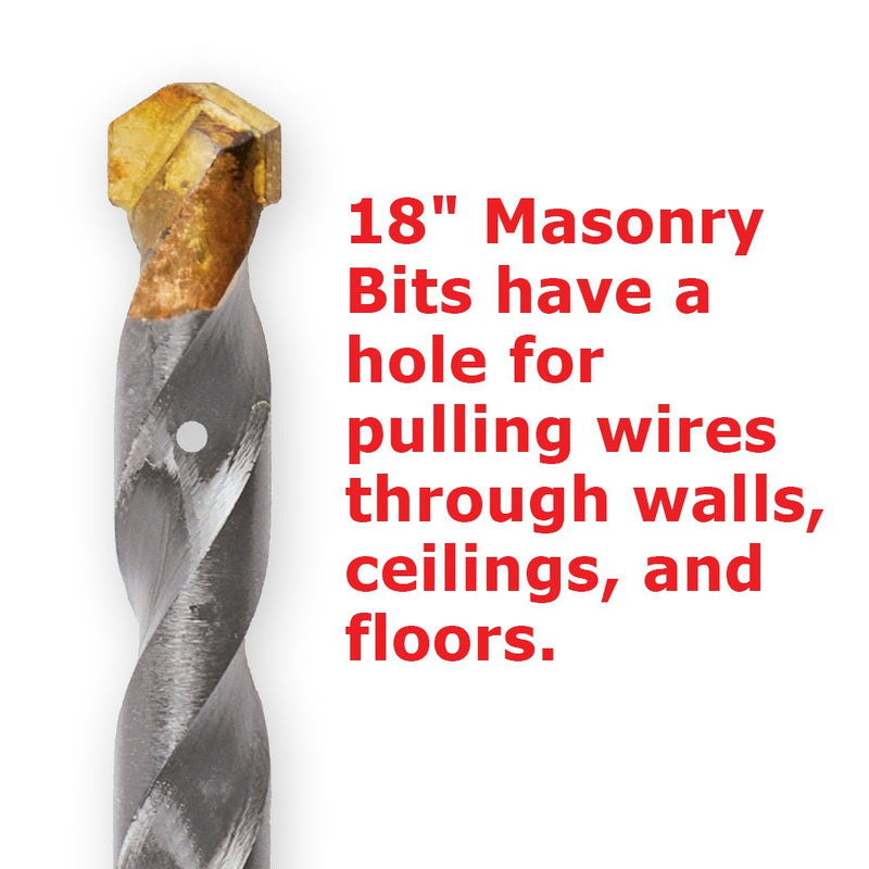 IVY Classic 10356 3/4 x 18-Inch Premium Carbide Masonry Drill Bit, 1/2-Inch Reduced Shank, 1/Card 3/4 x 18", 1/Pack