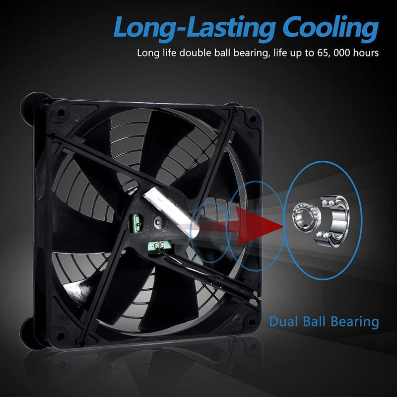 High Airflow Router Cooling Fan for Computer Cooler TV Box Wireless 12V DC Power 140mm 280mm Fan with Multi Speed Controller
