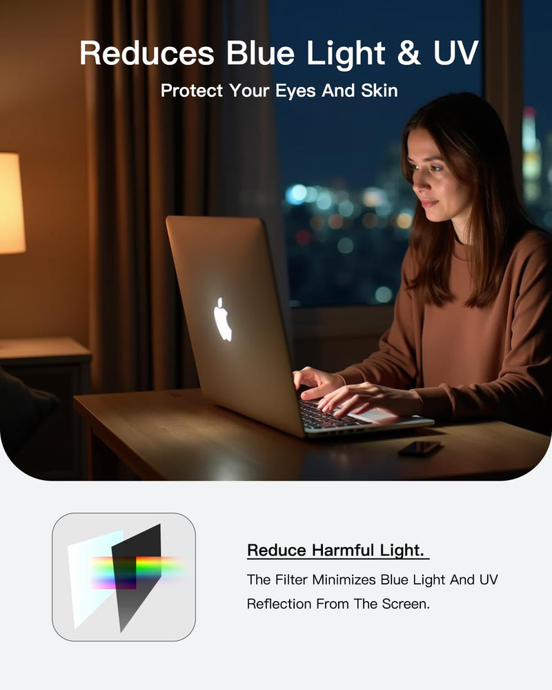 Laptop Privacy Screen 14 Inch 16:9, 2-Pack - Enhanced Anti-Glare & Blue Light Filter for Comprehensive Eye Care 14" (16:9) 12.2" x 6.85"