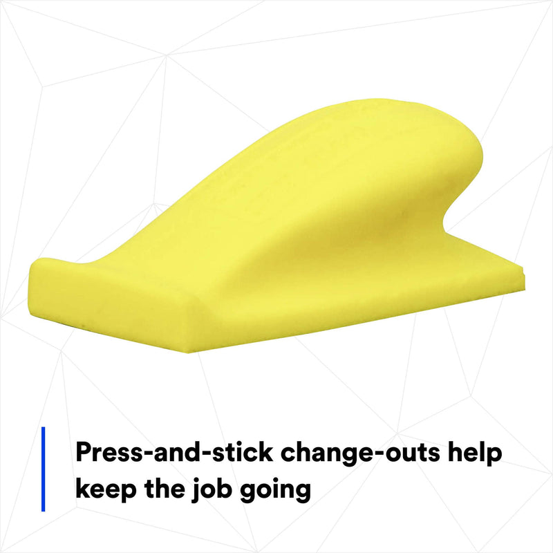 3M Stikit Soft Hand Block 05442, 2-3/4 in x 5 in, Vinyl Face For PSA Abrasives, Easy Grip, Yellow 1