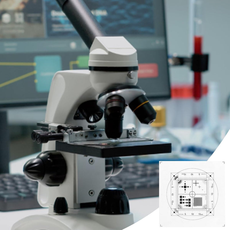 Ubric Microscope Micrometer Calibration Part, Microscope Measurement Calibration Film with Flexible PET for Accurate Measurements