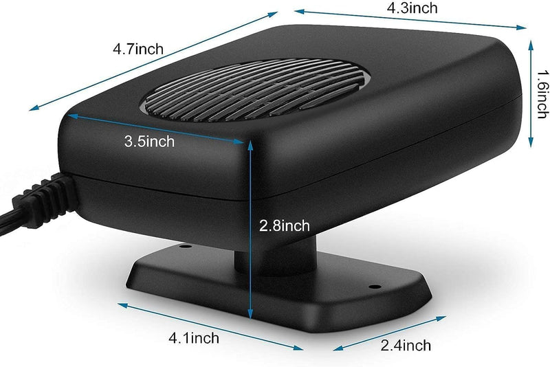 Car Heater, Portable Car Heater 12V 150W Car Windshield Defogger Fast Heating & Cooling Fan 2 in 1 Modes Car Heaters for Vehicle