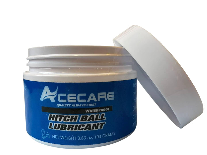 ACECARE 3.63oz Trailer Hitch Ball Lubricant with 2 PCS of Trailer Hitch Ball Cover - Reduces Friction & Wear on Hitch Balls, King Pins, Hitch Locks | Essential Camper & Travel Trailer Accessory