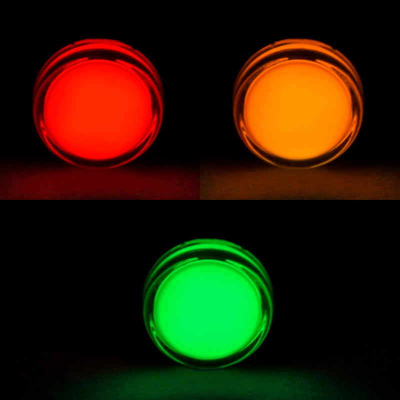 Heschen 22mm LED Indicator Light AD16-22D/S 12V DC 20mA Red/Green/Yellow Light Color (Pack of 3)