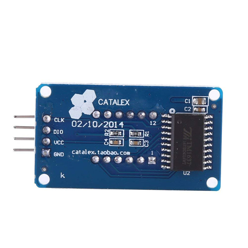 4pcs 0.36 inch 3.3~5.5V LED 4 digit 7 segment display adjustable brightness display module with clock display for red light