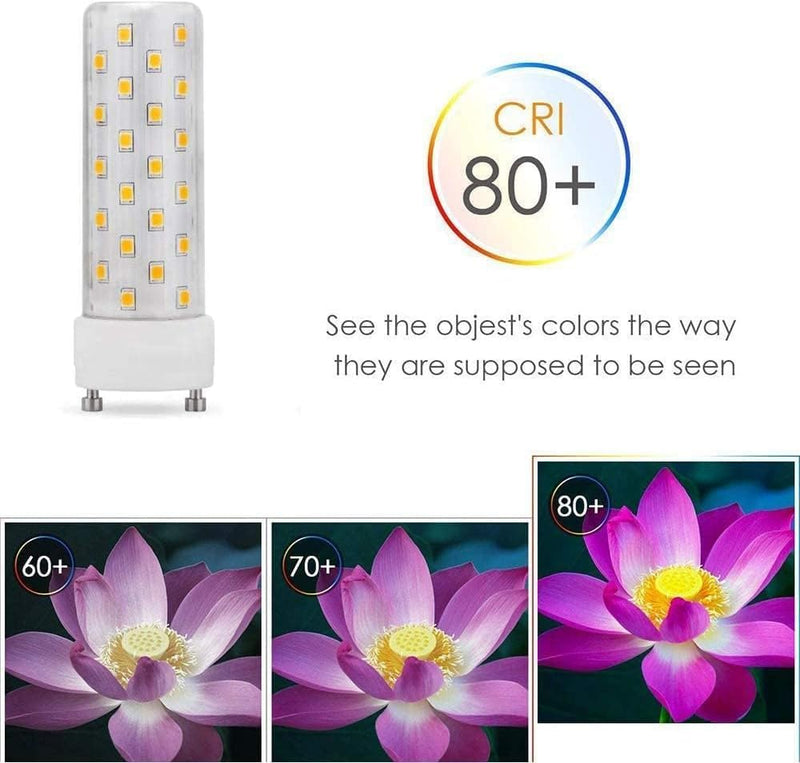 GU24 LED Light Bulb 2700K-3000K Soft Warm White High Brightness for Bathroom Ceiling Fan 13W 18W 23W T2 Spiral CFL Light Replacement, 120V 10W 4pcs(Not dimmable) 4 Count (Pack of 1)