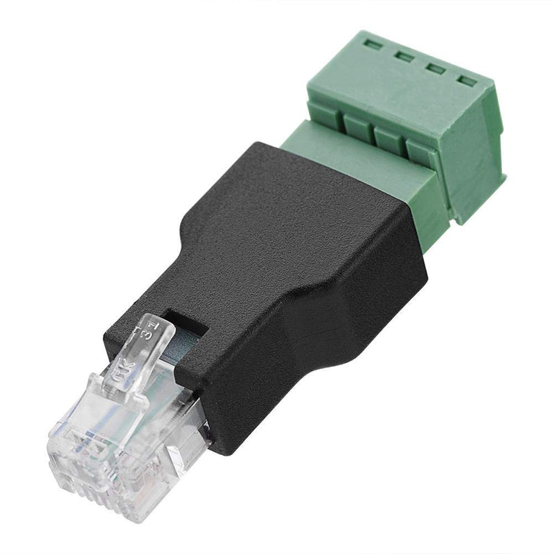 Dingln Ethernet Connector RJ11 6P4C Male to 4 Pin Screw Terminal Connector