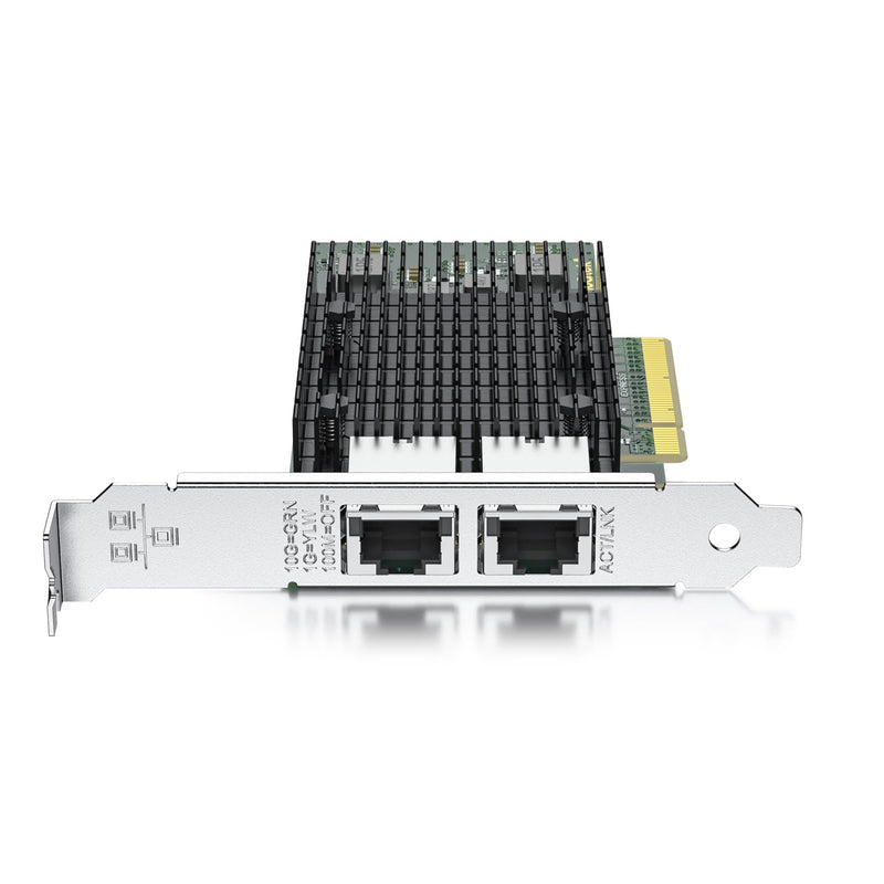 10Gtek 10Gb Dual RJ45 Port Network Card with X540 Controller, PCIe Ethernet LAN Adapter for Windows/Linux/ESX Servers, Compare to Intel X540-T2 X540-10G-2T(2xRJ45) X1