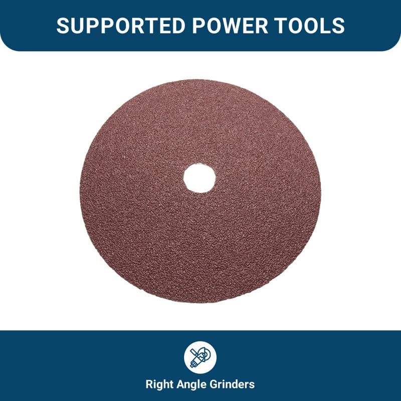 Benchmark Abrasives 7" Resin Fiber Sanding Discs, 36 Grit, 25-Count