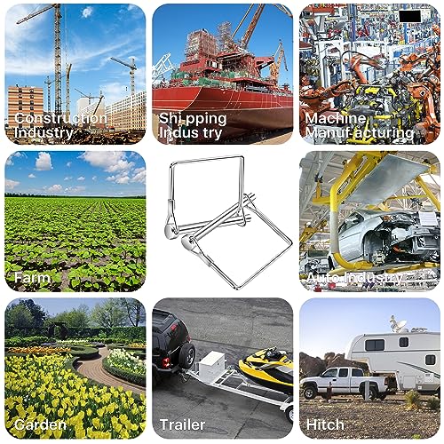 40 PCS Square Trailer Hitch Pin, Safety Carbon Steel Wire Shaft Locking Pin, 1/4 Inch Diameter Coupler Pin PTO Pin for Farm Lawn Garden Wagons Towing (Pack of 2) 0.23 inches x 3.03 inches (Pack of 2)
