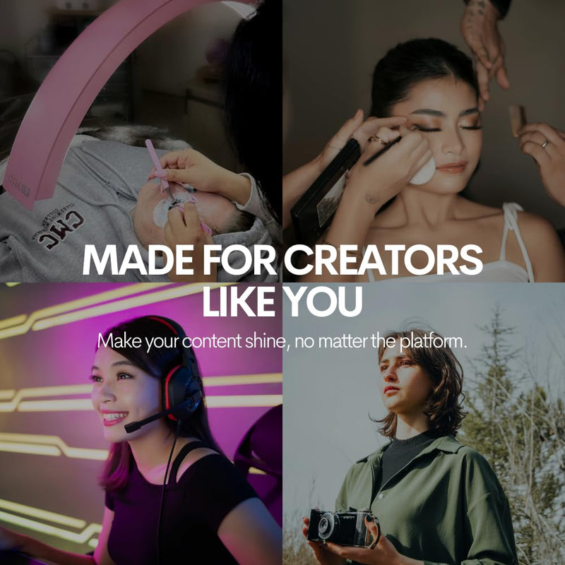 LED Content Frame - The Ultimate Content Creator Light with Soft, Adjustable Lighting & Ergonomic Handheld Design - Portable Handheld Ring Light Offers Glare-Free Clarity & Stable Control