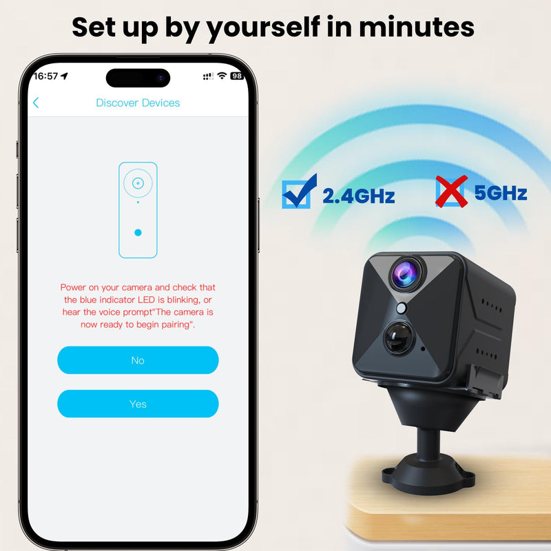 javiscam 2025 Upgraded Hidden Spy Camera,4K HD Mini Cam for Home with Night Vision,100 Days Long Battery Life, Motion Detection,Remote Viewing,Wireless Camera for Pet/Baby/Nanny Surveillance