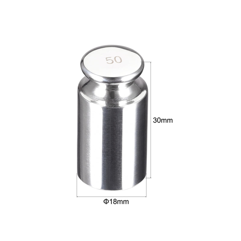 sourcing map Gram Calibration Weighted 50g F1 Precision Stainless Steel for Digital Scales