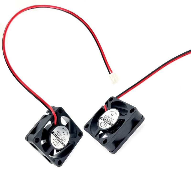 JZK 2PCS 30x30x10mm 2pin DC 12V Quiet Mini Fan with Cables 3010 Small Quiet Fan 30mm 3cm Miniature Brushless DC Fan 12V 3D Printer Fan with Cable, Heatsink Fan