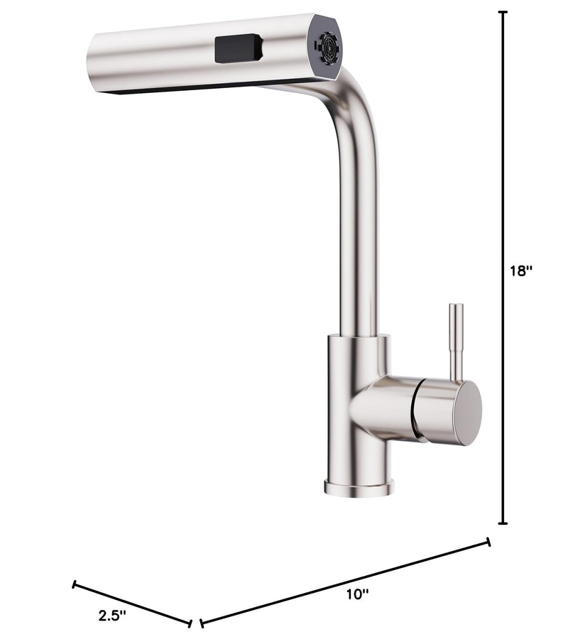 GIMILI Kitchen Faucet with Pull Down Sprayer Brushed Nickel Waterfall Modern Kitchen Sink Faucet Classic