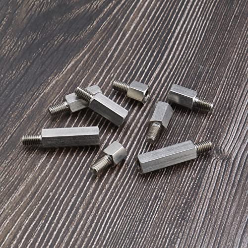 Create idea 8PCS Single Head Stud Hex Standoff Spacers Male to Female Thread 10mm 15mm 20mm 30mm M6 x M6 for PCB Hexagonal Fasteners Hardware Accessories Stainless Steel