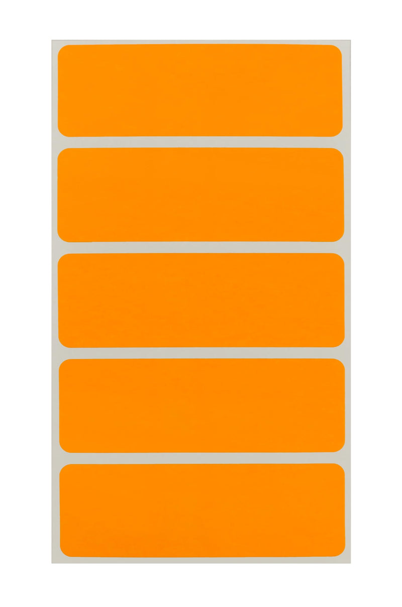 ChromaLabel 1 x 3 Inch Permanent Color Code Rectangle Labels, 150 Stickers per Pack, Fluorescent Orange 1" x 3"