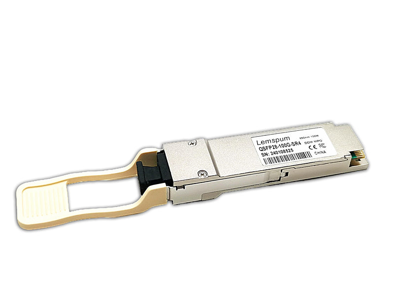 1pc 100G SR QSFP28 Multimode Module 100GBASE-SR4 850nm 100m DOM MPO-12/UPC MMF Optical Transceiver Support 4 x 25G-SR Compatible with Juniper JNP-QSFP-100G-SR4, Arista/Brocade/Dell SFP-100G-SR4 ect. 100GBase-SR4| 100m 1-Pack