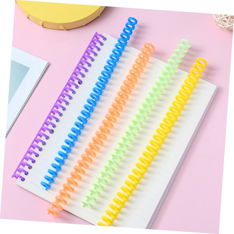 10Pcs Colorful Plastic Binding Coils Spiral Notebook Spines for Loose-Leaf Notebooks Eye-catching Comb Bindings Easy to Use for DIY Projects