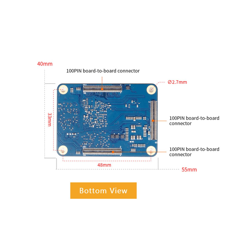 Orange Pi CM5 Core Board 4GB/8GB/16GB LPDDR4/4x Rockchip RK3588S with 32GB eMMC, Orange Pi CM5 Single Board Computer Run Linux/Ubuntu/Debian/Android OS (4GB)