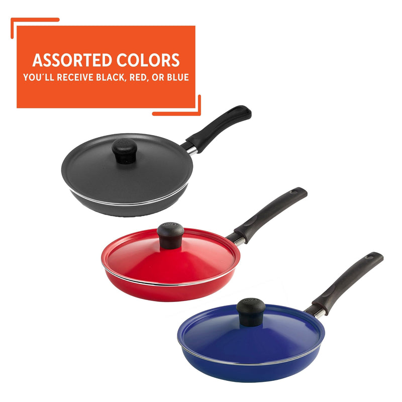 Imusa Casserole with Lid and Handle, STD, Black, Red or Blue (pack of 2) STD (Pack of 2)