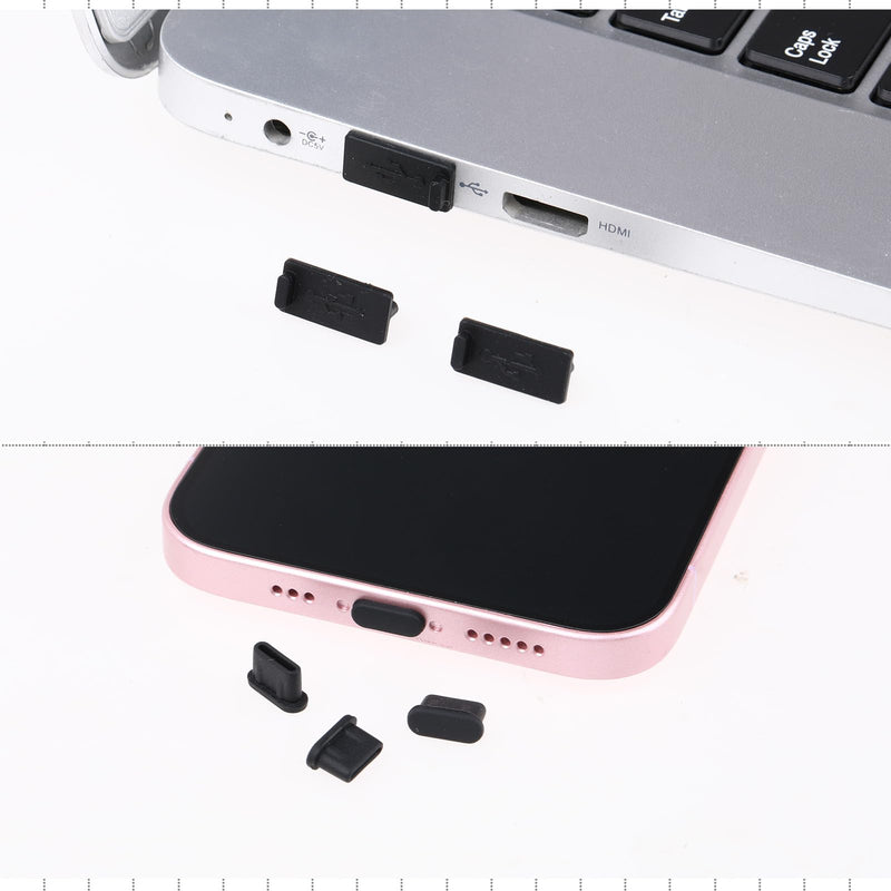 20 Pcs USB Port Caps USB Dust Port Cover Plugs Silicone USB Port Protector Multiple Specifications USB Dust Plug USB Cover Cap for USB A Female & Male Port, HDMI, Headphone Ports, USB Type-C