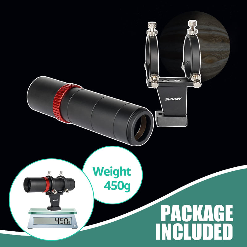 SVBONY SV165 40mm Mini Guide Scope, F4 Finder Scope with Scale, Astronomy Accessories Compatible with ZWO QHY Orion Auto SV305 Pro Telescope Cameras for Deep Sky Photography